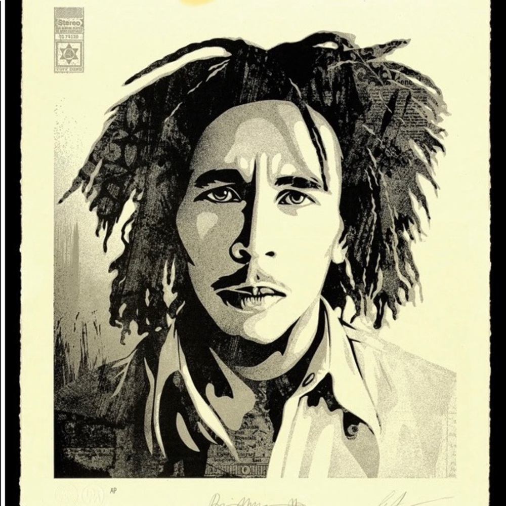 Obey Bob Marley Letterpress